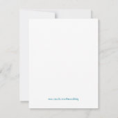 KRW Peacock Floral Custom Wedding Invitation Kaart (Achterkant)