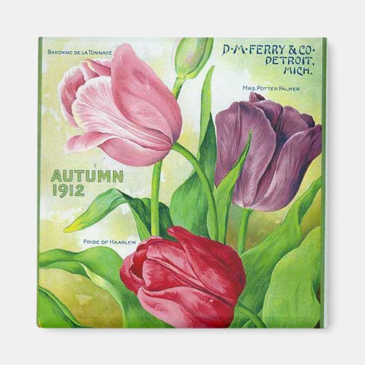 KRW Perry Bollen en Zaden 1912  Magneet (Voorkant)