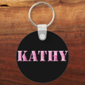 KRW Pink Camo Name Keychain - Kathy (Voorkant)