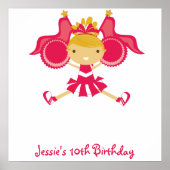 KRW Pink Cheerleader Birthday Autograaf Poster (Voorkant)