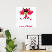 KRW Pink Cheerleader Birthday Autograaf Poster (Thuiskantoor)