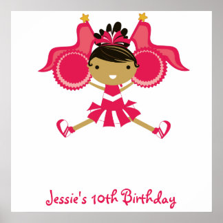 KRW Pink Cheerleader Birthday Autograaf Poster