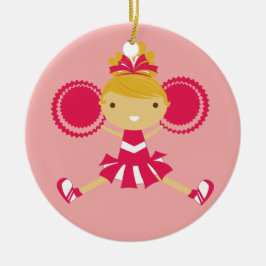 KRW Pink Cheerleader Keepomwille Ornament