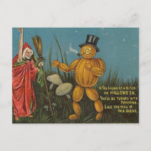 KRW pompoen Man Halloween Briefkaart