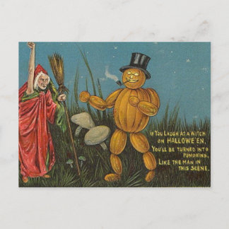 KRW pompoen Man Halloween Briefkaart