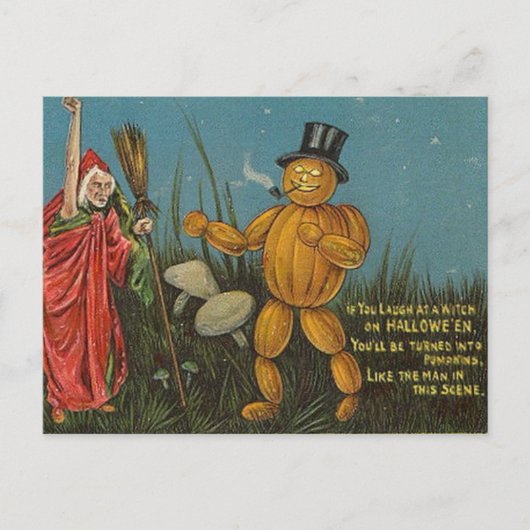 KRW pompoen Man Halloween Briefkaart (Voorkant)