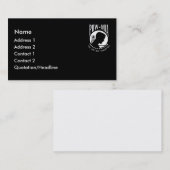 KRW POW MIA Black Visitekaartje (Voorkant / Achterkant)