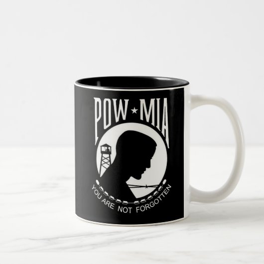 KRW POW - MIA U bent niet vergeten Tweekleurige Koffiemok (Rechts)