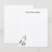 KRW Praying Hands 4.25x5.5 Gold Custom-uitnodiging Kaart (Voorkant / Achterkant)