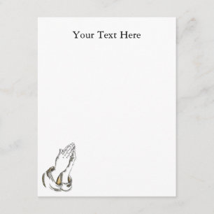 KRW Praying Hands 5.25x5.25 Blue Custom-uitnodigin Kaart