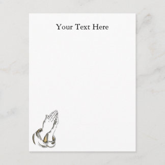 KRW Praying Hands 5.25x5.25 Blue Custom-uitnodigin Kaart