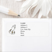 KRW Praying Hands Aangepaste retour adreslabels Etiket (Insitu)