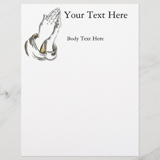 KRW Praying Hands Large Flyer Sjabloon (Voorkant)