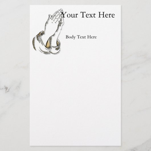 KRW Praying Hands Medium Flyer Sjabloon (Voorkant)