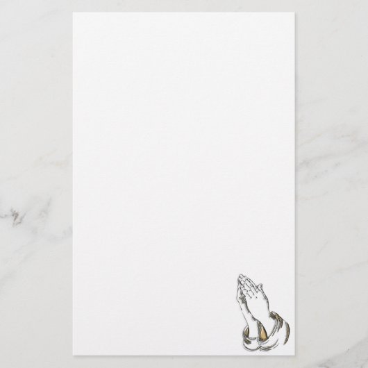 KRW Praying Hands Stationery Briefpapier (Voorkant)