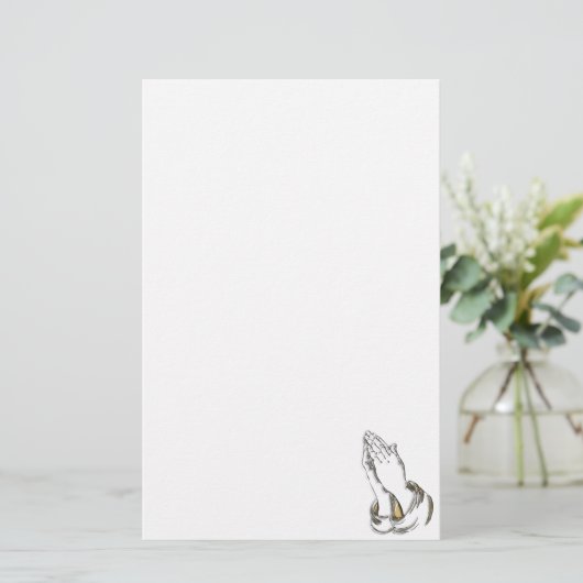 KRW Praying Hands Stationery Briefpapier (Staand voorkant)