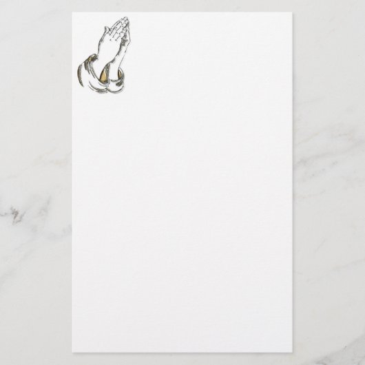 KRW Praying Hands Stationery Briefpapier (Voorkant)