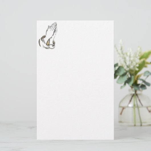 KRW Praying Hands Stationery Briefpapier (Staand voorkant)