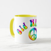 KRW Rainbow Old Hippie Peace Sign Mok (Voorkant links)