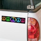 KRW Rainbow Peace Signs Bumpersticker (Op Truck)
