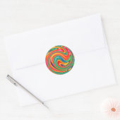 KRW Rainbow Swirl Ronde Sticker (Envelop)