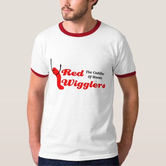 KRW Red Wigglers The Cadillac of Worms T-shirt (Voorkant)