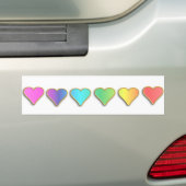 KRW regenboogharten Bumpersticker (Op auto)