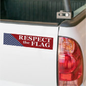 KRW respecteert de vlag Amerikaanse Bumpersticker (Op Truck)