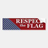 KRW respecteert de vlag Amerikaanse Bumpersticker (Voorkant)