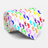 KRW Retro 70's Neon Feet Stropdas (Opgerold)