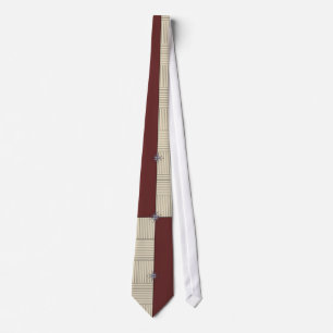 KRW Retro Color Block Striped Stropdas