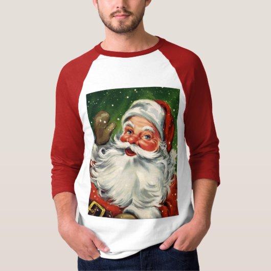 KRW Retro Santa Raglan Shirt (Voorkant)