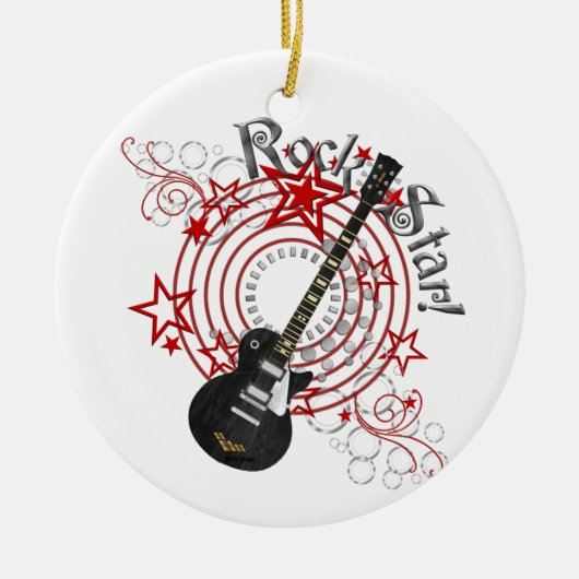 KRW Rock Star Guitar Grunge Ornament (Voorkant)