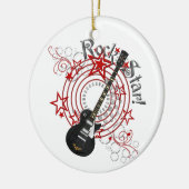 KRW Rock Star Guitar Grunge Ornament (Links)