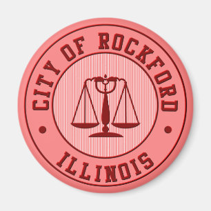 KRW Rockford Peach Baseball Team Magnet