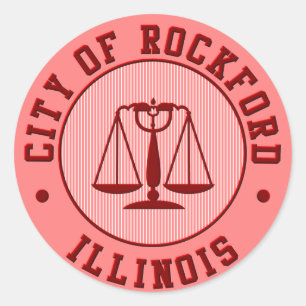 KRW Rockford Peach Baseball Team Ronde Sticker