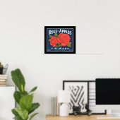 KRW Roos Apples Fruit Crate Label Poster (Thuiskantoor)