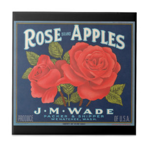 KRW  Roos Apples Fruit Crate Label Tegeltje