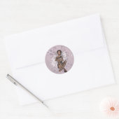 KRW Roze Bubble Fairy Ronde Sticker (Envelop)