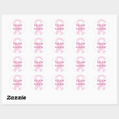 KRW Roze Lint Walk Custom Team Ronde Sticker (Vel)