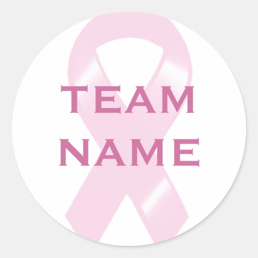 KRW Roze Lint Walk Custom Team Ronde Sticker (Voorkant)