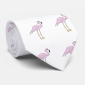 KRW Roze Stropdas Flamingo (Opgerold)