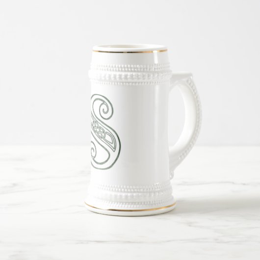 KRW - S - Celtic Monogrammed Stein Bierpul (Voorkant rechts)