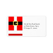 KRW Santa Suit Kerstmis Adreslabel Etiket (Voorkant)