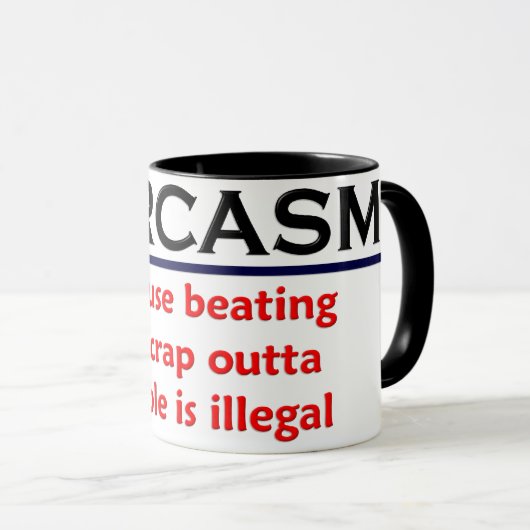 KRW Sarcasm Funny Joke Mok (Voorkant rechts)