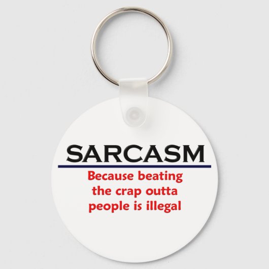 KRW Sarcasm Funny Joke Sleutelhanger (Voorkant)