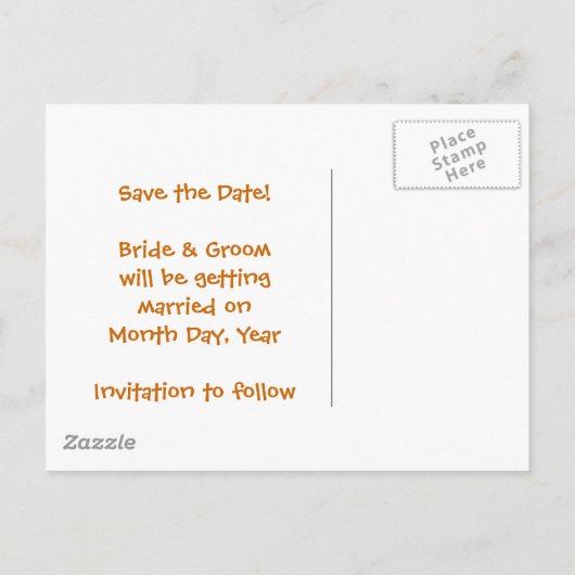 KRW Save the Date Cats Aangepaste bruiloft Kaart (Achterkant)