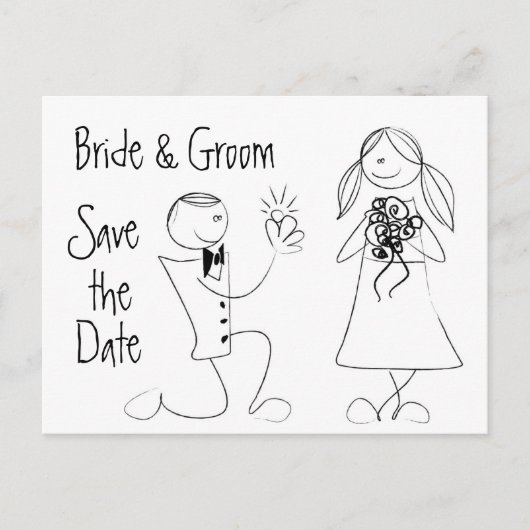 KRW Save the Date Custom Wedding Kaart (Voorkant)