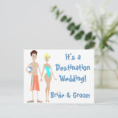 KRW Save the Date Destination Wedding Kaart (Staand voorkant)