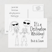 KRW Save the Date Destination Wedding Kaart (Voorkant / Achterkant)